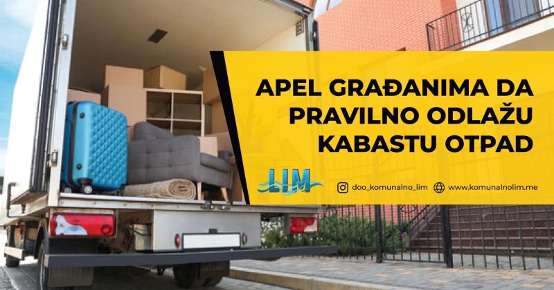 Apel građanima da pravilno odlažu kabastu otpad